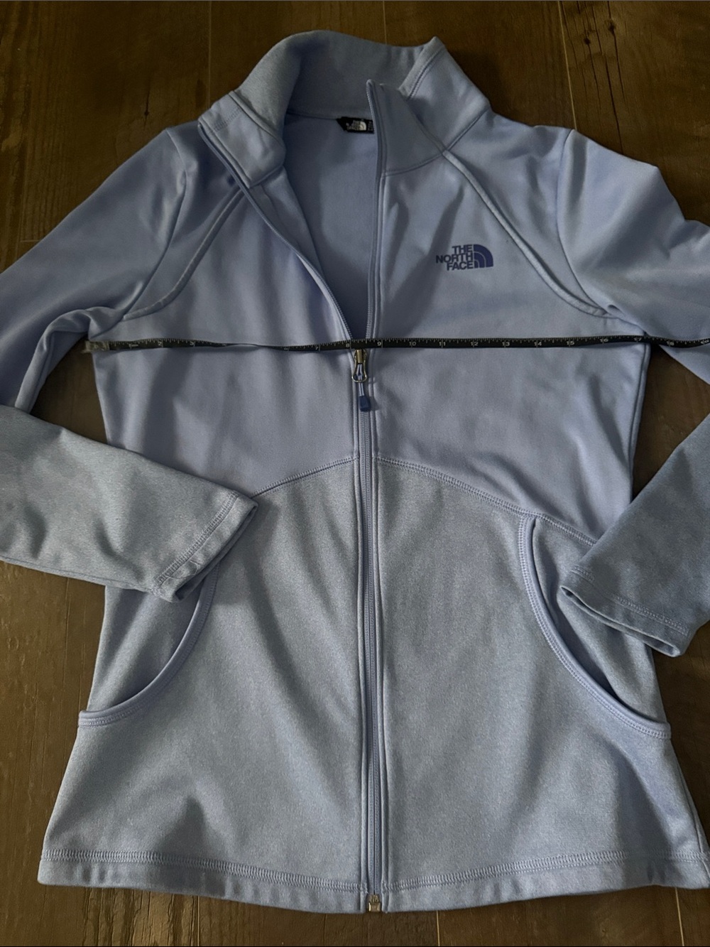 The North Face Women's Light Blue Full-Zip Teddy Fleece Jacket
